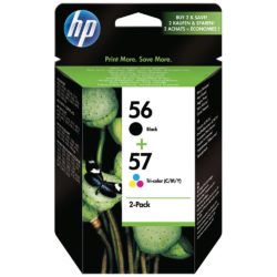 Hp 56 / 57 Ink Cartridge, Black, Tri-Colour 2 Pack, SA342AE (package 2 each)